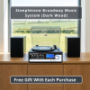 Steepletone Broadway MP3 Music System, with Bluetooth, Vinyl, Radio DC and Aux playback and MP3 to SUB Encoding (Black Wood)