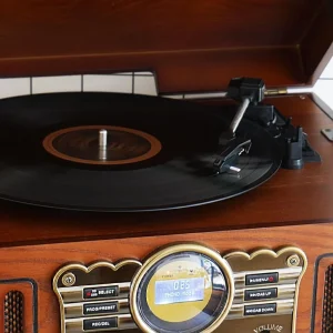 Steepletone Westminster 7 in 1 Bluetooth 3-Speed Nostalgia Record Player DAB+ FM Radio CD Player with Bluetooth