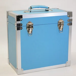 Steepletone SRB2 12 Inch LP Vinyl Record Storage Carry Case (Light Blue)
