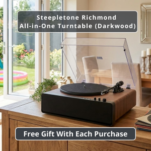 Steepletone Richmond All-in-One High-Quality Turntable Record Player with Audio-Technica Stylus & Bluetooth