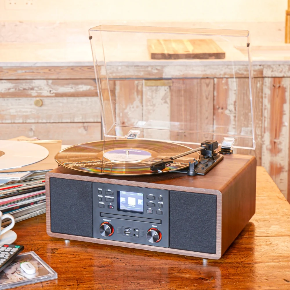 Steepletone Austin 5-in-1 Music System with CD Player, Bluetooth, DAB+ & FM Radio, USB Playback