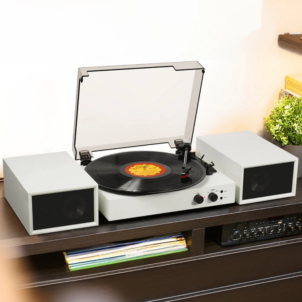 Steepletone Harrow Record Player 3-Speed Turntable with Bluetooth & PC Recording