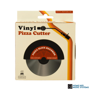 Gift Republic Vinyl Record Pizza Cutter black record-inspired pizza slicer