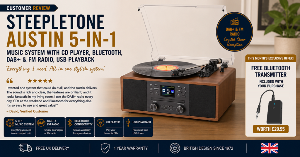 Steepletone Austin 5-in-1 Review: A Stylish Music System That Does Everything I Need