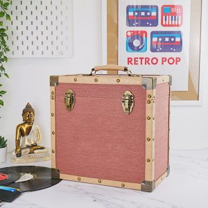 steepletone srb2 12 inch pink and cream carry case