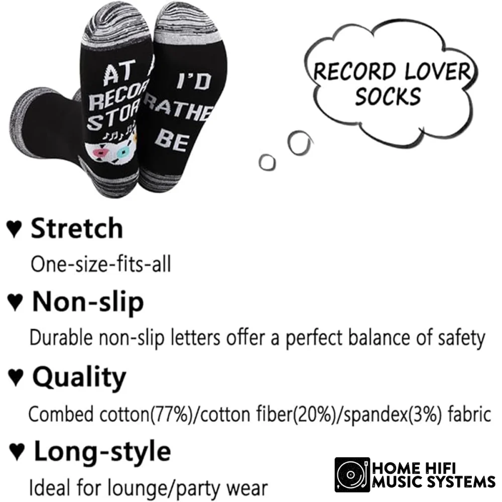 "I'D RATHER BE AT A RECORD STORE" Socks