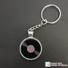 Retro Vinyl Record Pendant Keyring