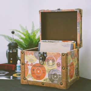 Steepletone SRB100-SRB2 COMBO Large Storage & Carry Case with Smaller LP Case Inside (Retro)