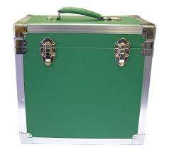 Steepletone SRB 2 12 Inch LP Vinyl Retro Style Record Storage Carry Case (Green)