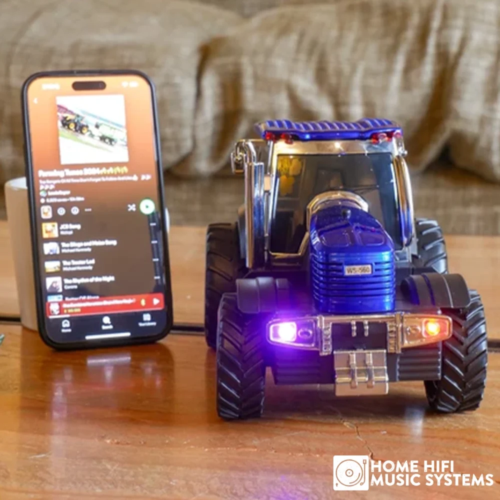 Steepletone Tractor Bluetooth Speaker FM Radio & Disco Flashing Headlights
