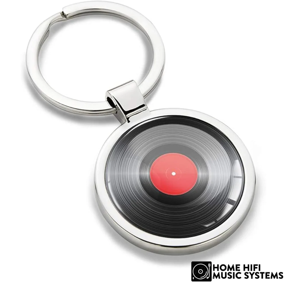 Biomar Labs® 3D Metal DJ Vinyl Records Keychain