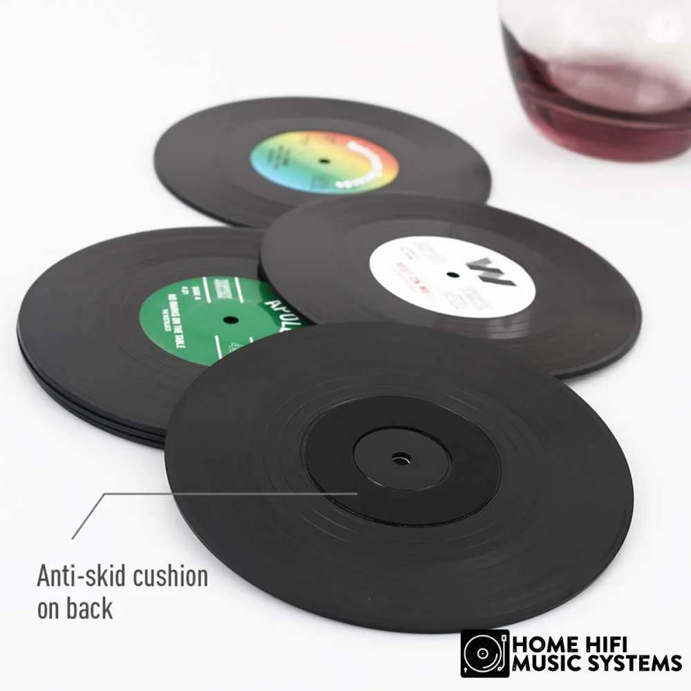 Vintage Vinyl Drink Coasters