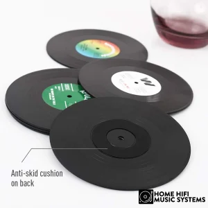 Vintage Vinyl Drink Coasters