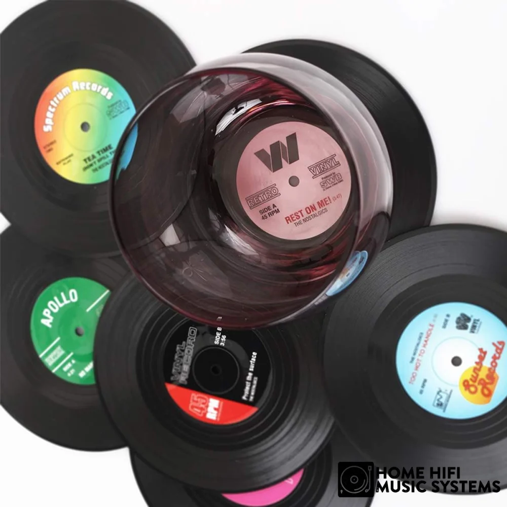 Vintage Vinyl Drink Coasters