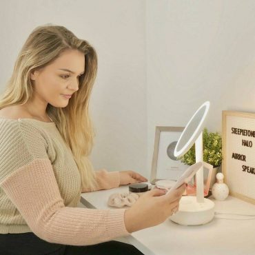Steepletone Halo Makeup Mirror And Bluetooth Speaker
