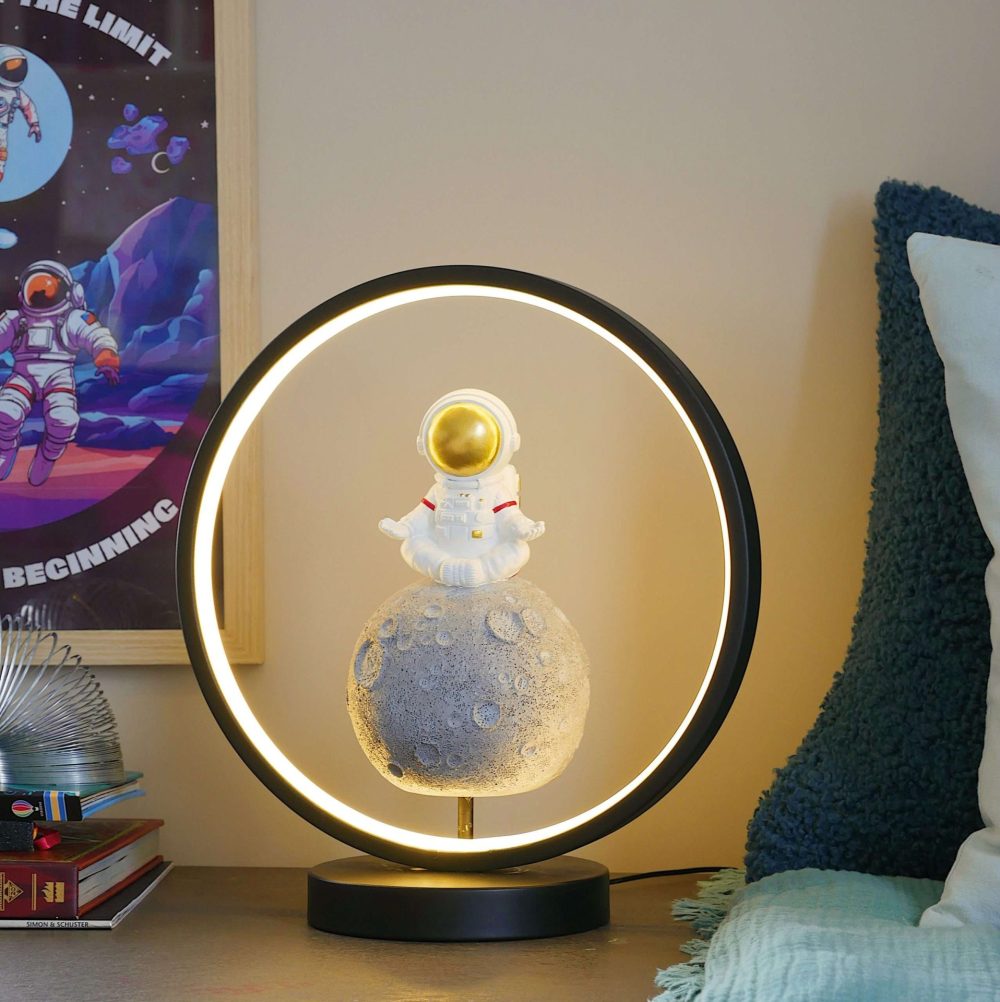 Steepletone Astro Chill Bedside Light - Ultra Cool Astronaut figurine with Warm Glow LED Ring Light - Image 4