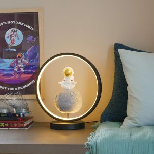 Steepletone Astro Chill Bedside Light - Ultra Cool Astronaut figurine with Warm Glow LED Ring Light - Image 5