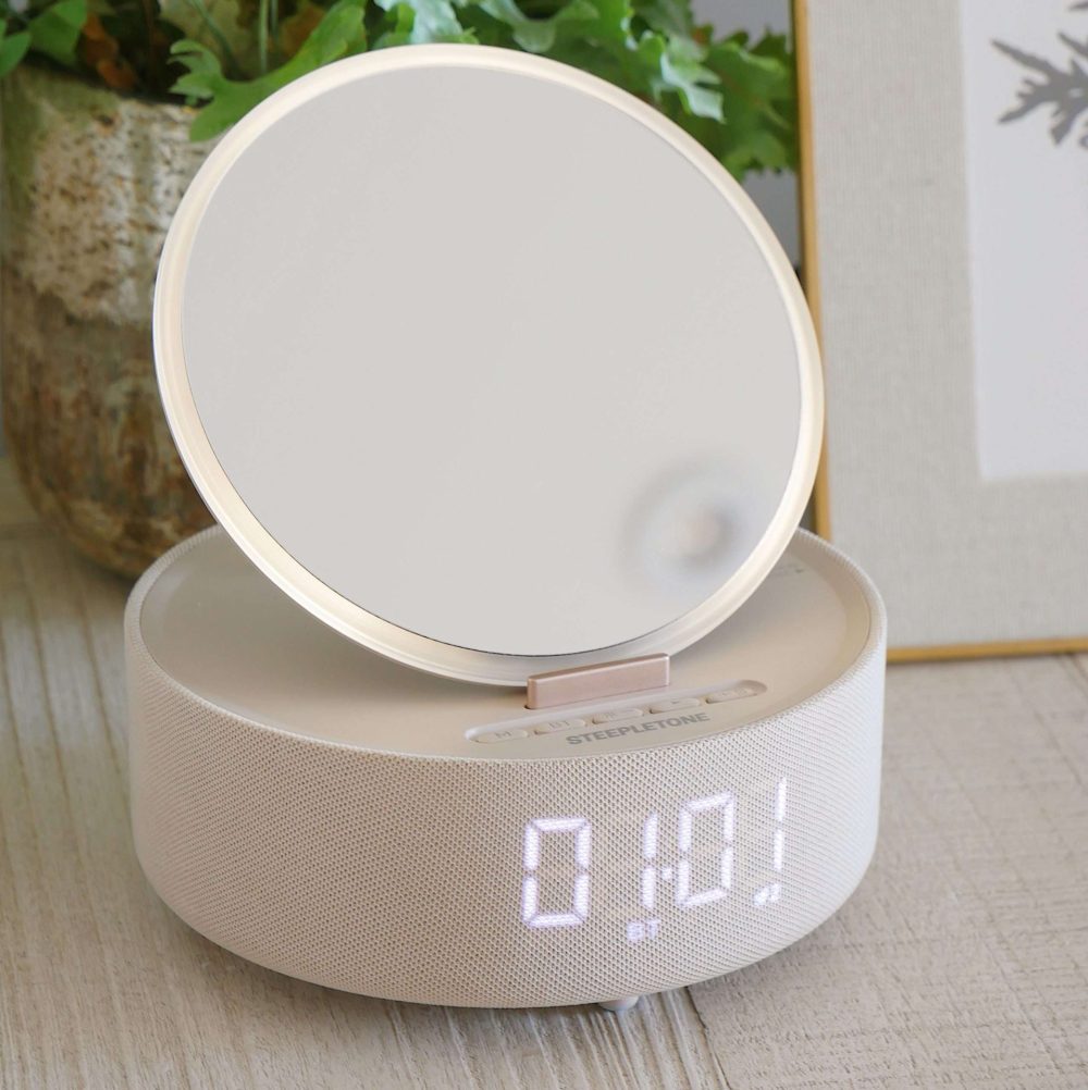 Steepletone Glow Mirror Bedside Alarm Clock - Image 6