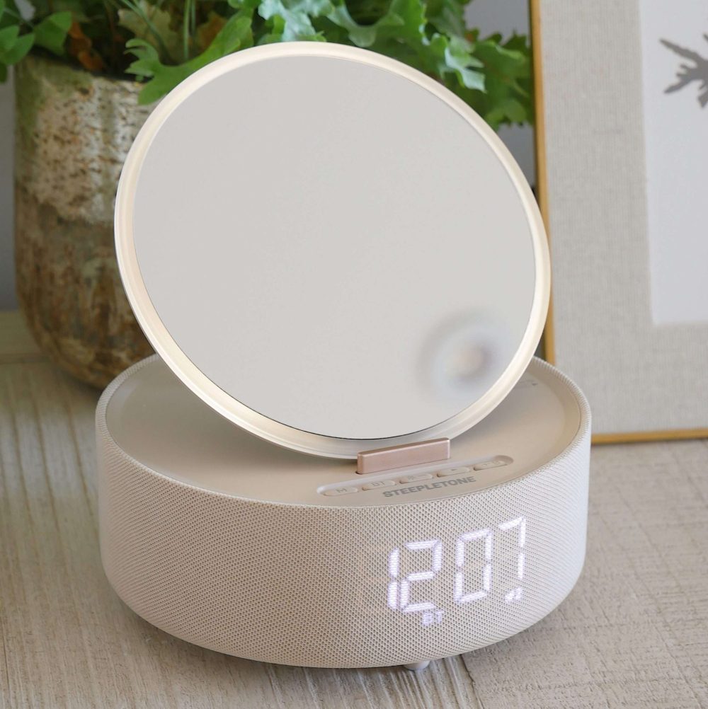 Steepletone Glow Mirror Bedside Alarm Clock - Image 5