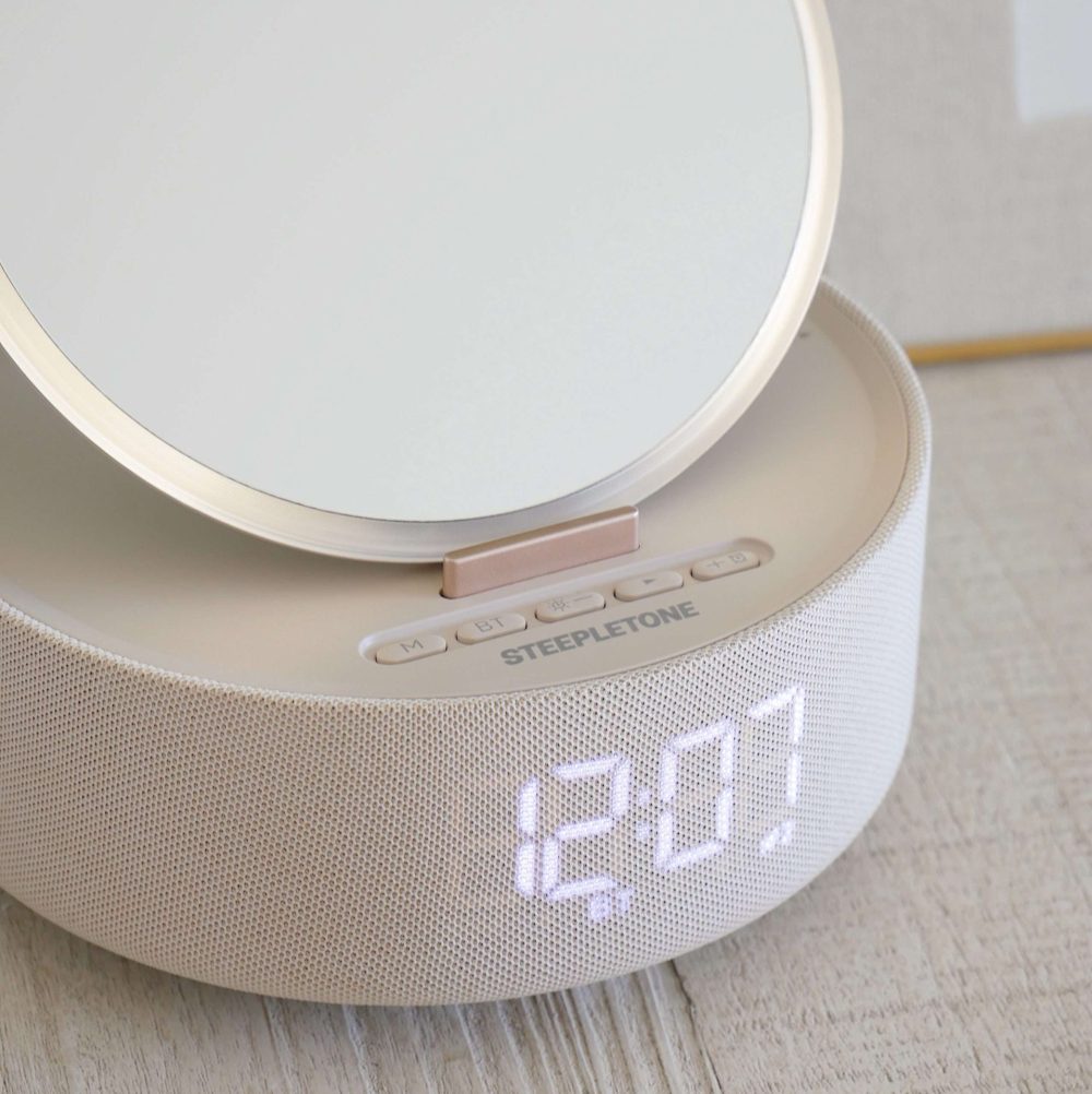 Steepletone Glow Mirror Bedside Alarm Clock - Image 3