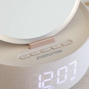 Steepletone Glow Mirror Bedside Alarm Clock - Image 4