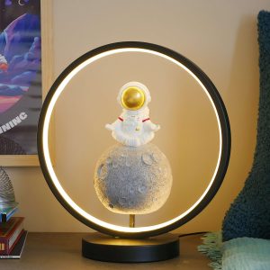 Steepletone Astro Chill Bedside Light - Ultra Cool Astronaut figurine with Warm Glow LED Ring Light
