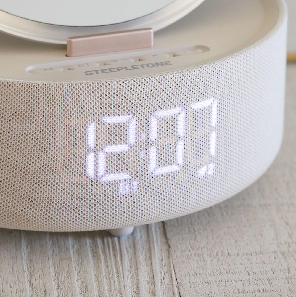 Steepletone Glow Mirror Bedside Alarm Clock - Image 2