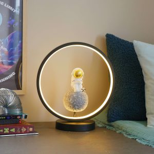 Steepletone Astro Catch Bedside Light - Ultra Cool Astronaut figurine with Warm Glow LED Ring Light - Image 7