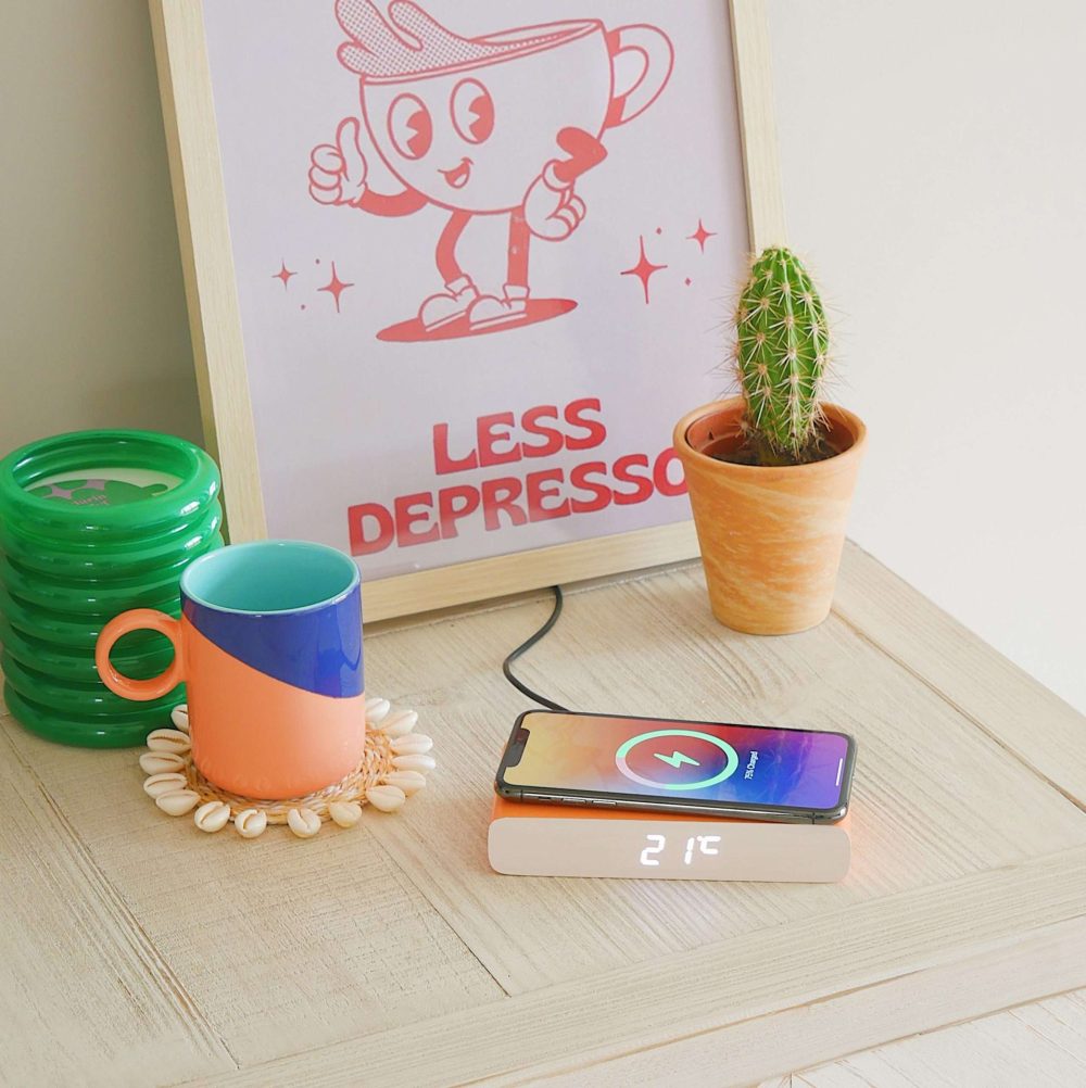 Steepletone Rise & Charge Wireless Bedside Alarm Clock & Phone Charger - Image 30