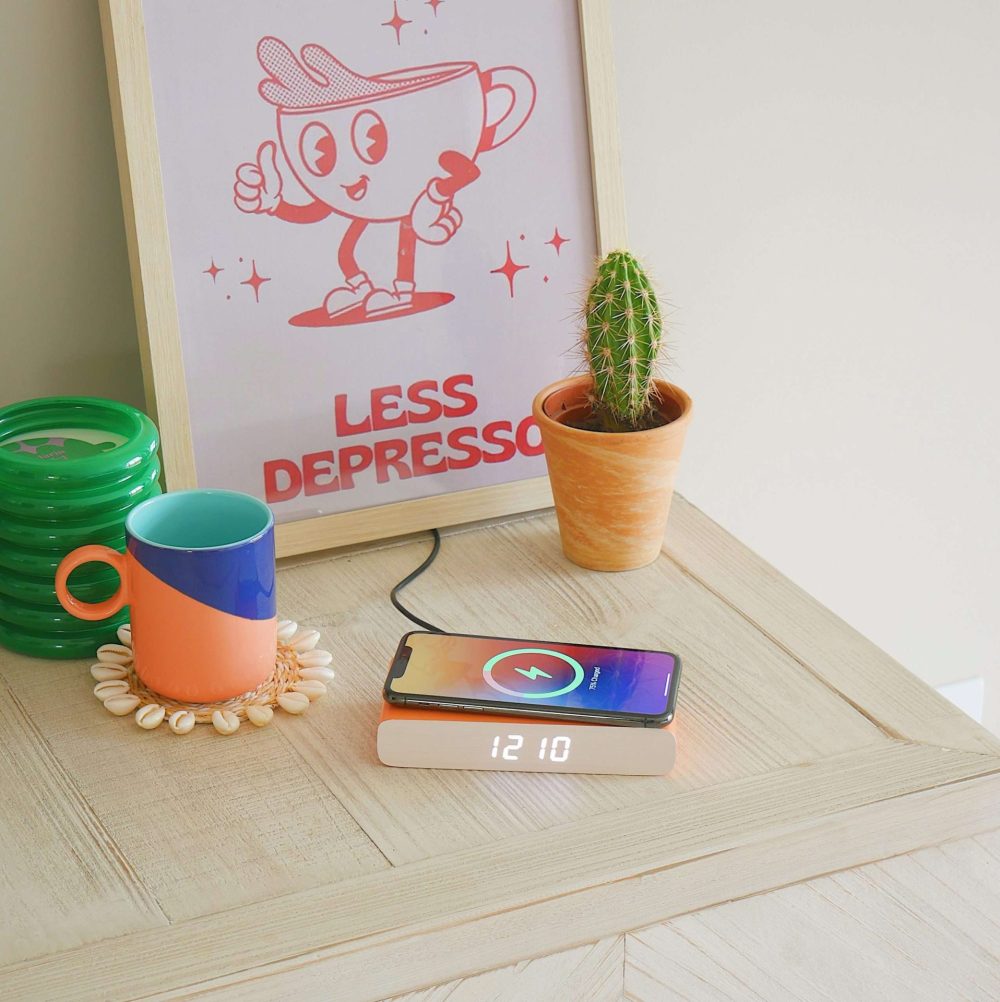 Steepletone Rise & Charge Wireless Bedside Alarm Clock & Phone Charger - Image 29